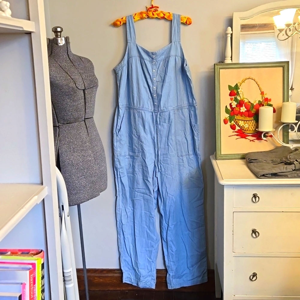 Old Navy Light Blue Denim Jumpsuit Overalls